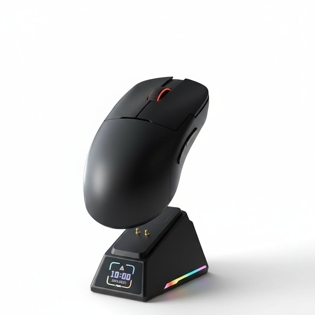 AJ159 Wireless Gamer Mouse with RGB Magnetic Charging Base