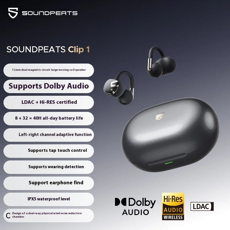 Clip1 Wireless Bluetooth Earphones Dolby Sound LDAC