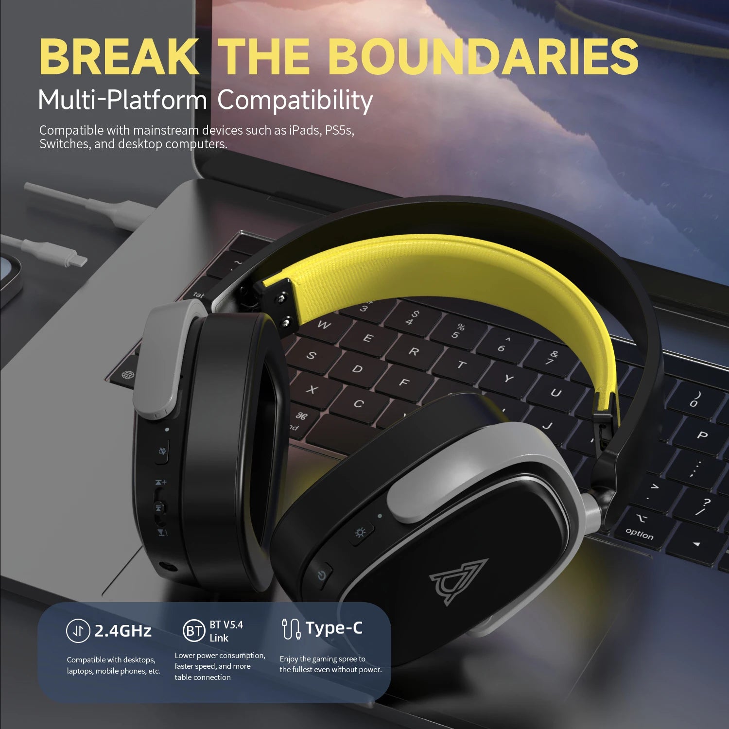 AHM09 MAX Tri-Mode Gaming Headset