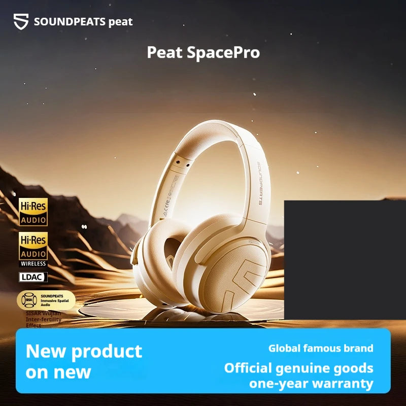 Space Pro Headphones Wireless with Microphone Active Noise Reduction