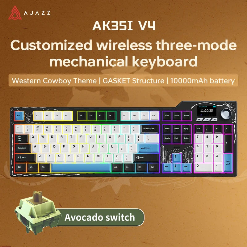 AK35I V3 MAX Tri-mode Bluetooth Wireless Gaming Keyboard