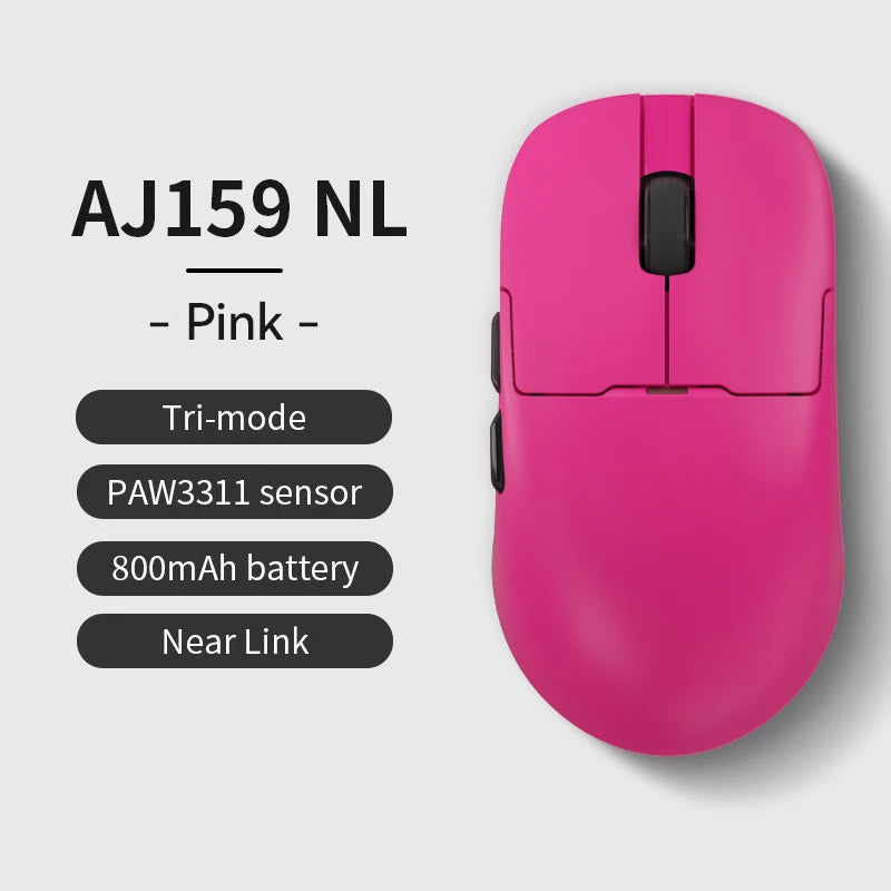 AJ159 Wireless Gamer Mouse with RGB Magnetic Charging Base