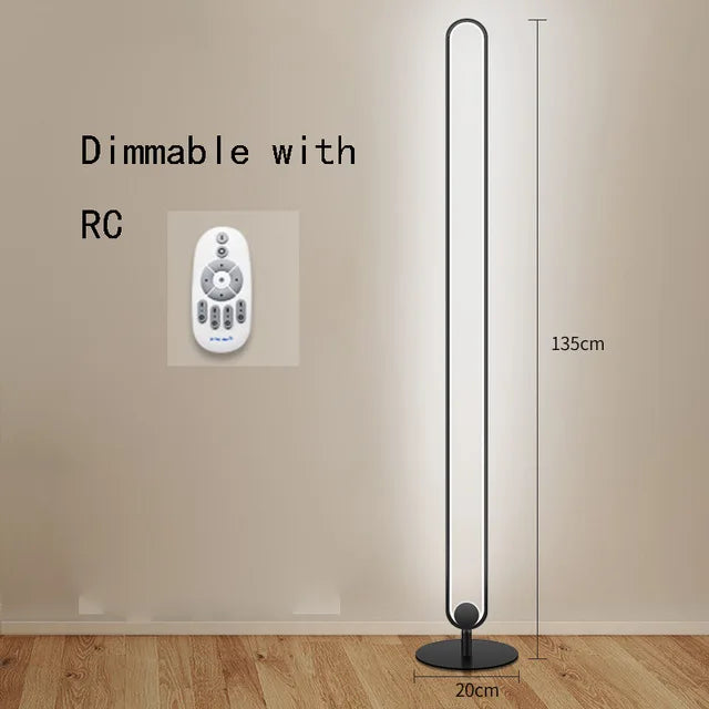 Modern RGB Remote Minimalist LED Floor Lamps Alexa Standing Lamp