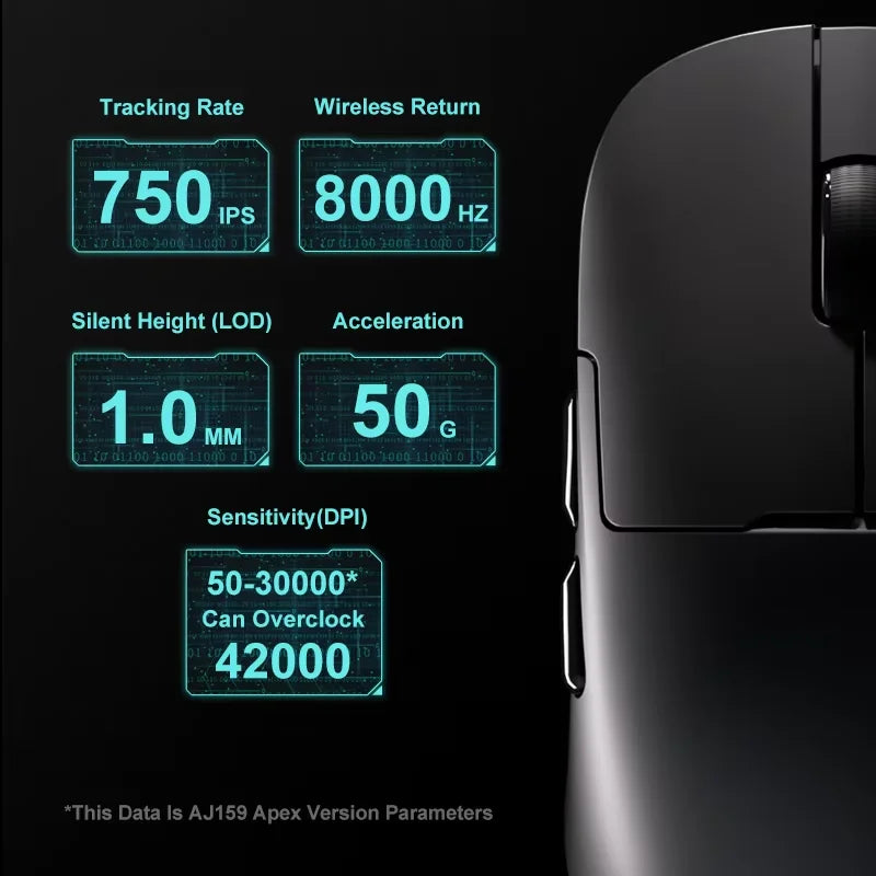 AJ159 Wireless Gamer Mouse with RGB Magnetic Charging Base