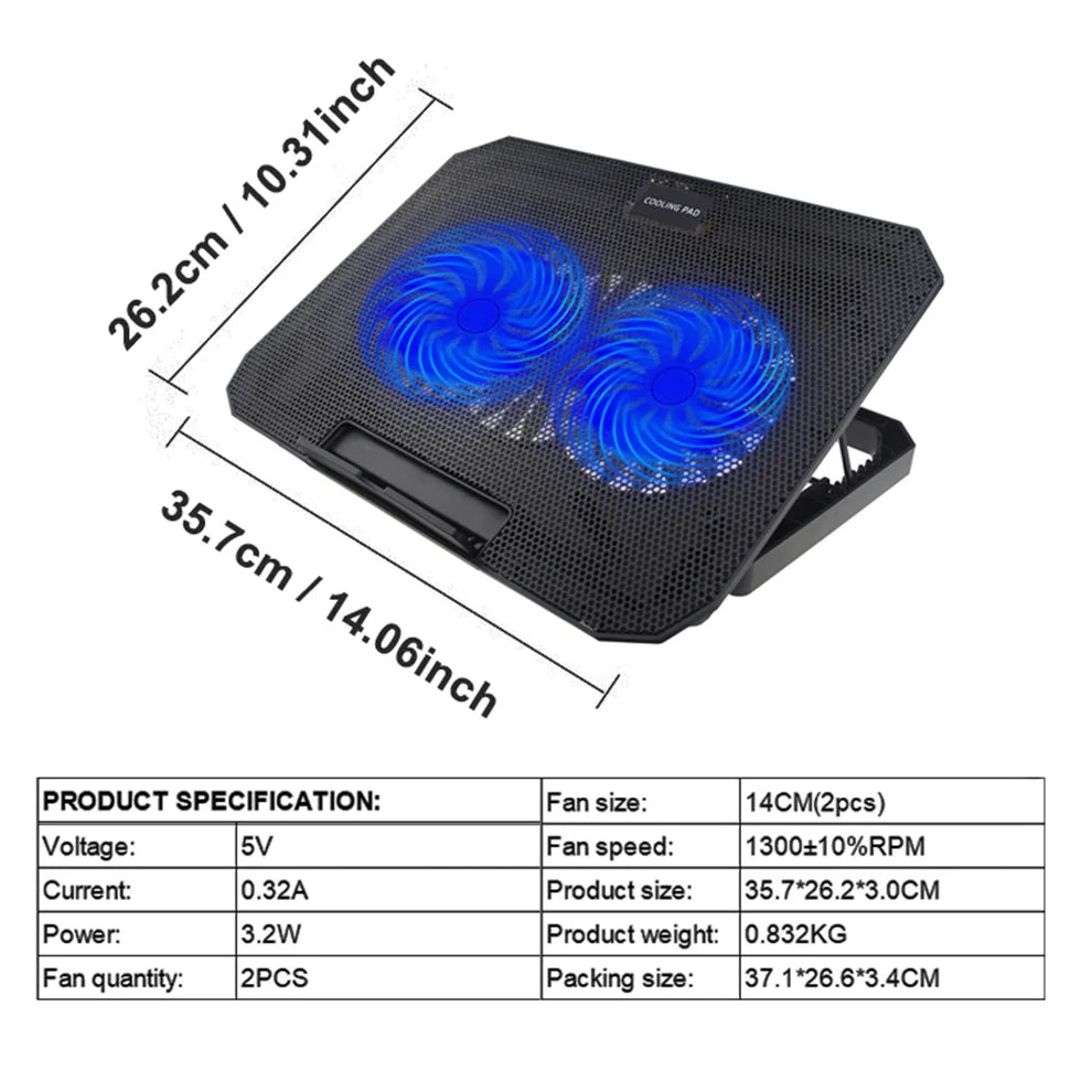 Laptop Cooling pad for 12-17 Inch Laptop