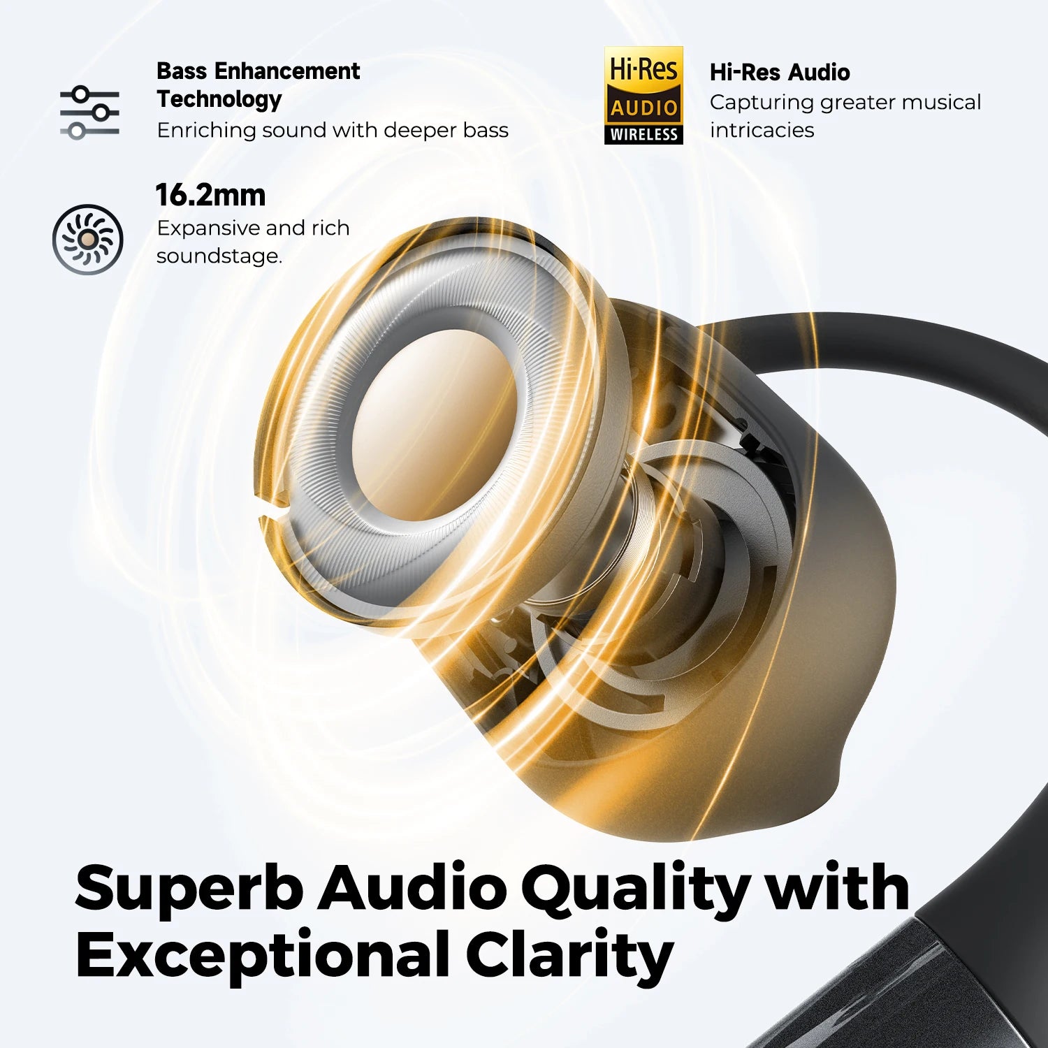 GoFree2 Open-Ear Headphones with Stable Comfort & Hi-Res Sound