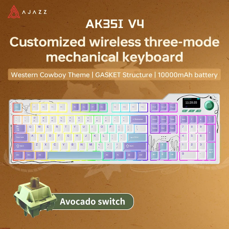 AK35I V3 MAX Tri-mode Bluetooth Wireless Gaming Keyboard