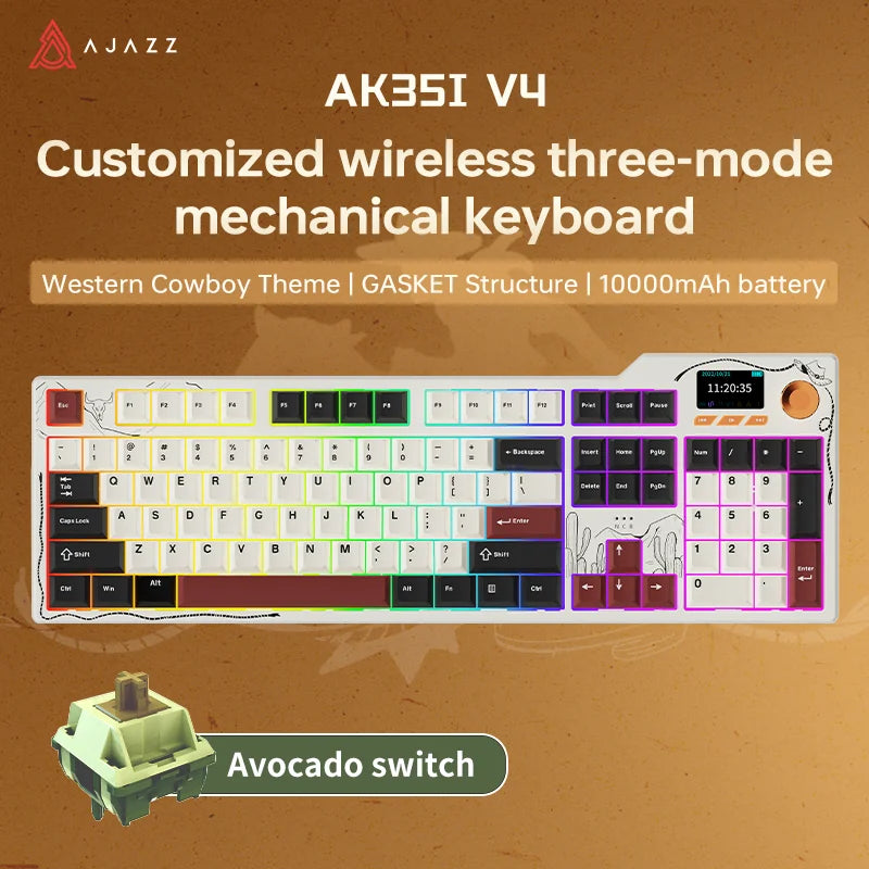 AK35I V3 MAX Tri-mode Bluetooth Wireless Gaming Keyboard
