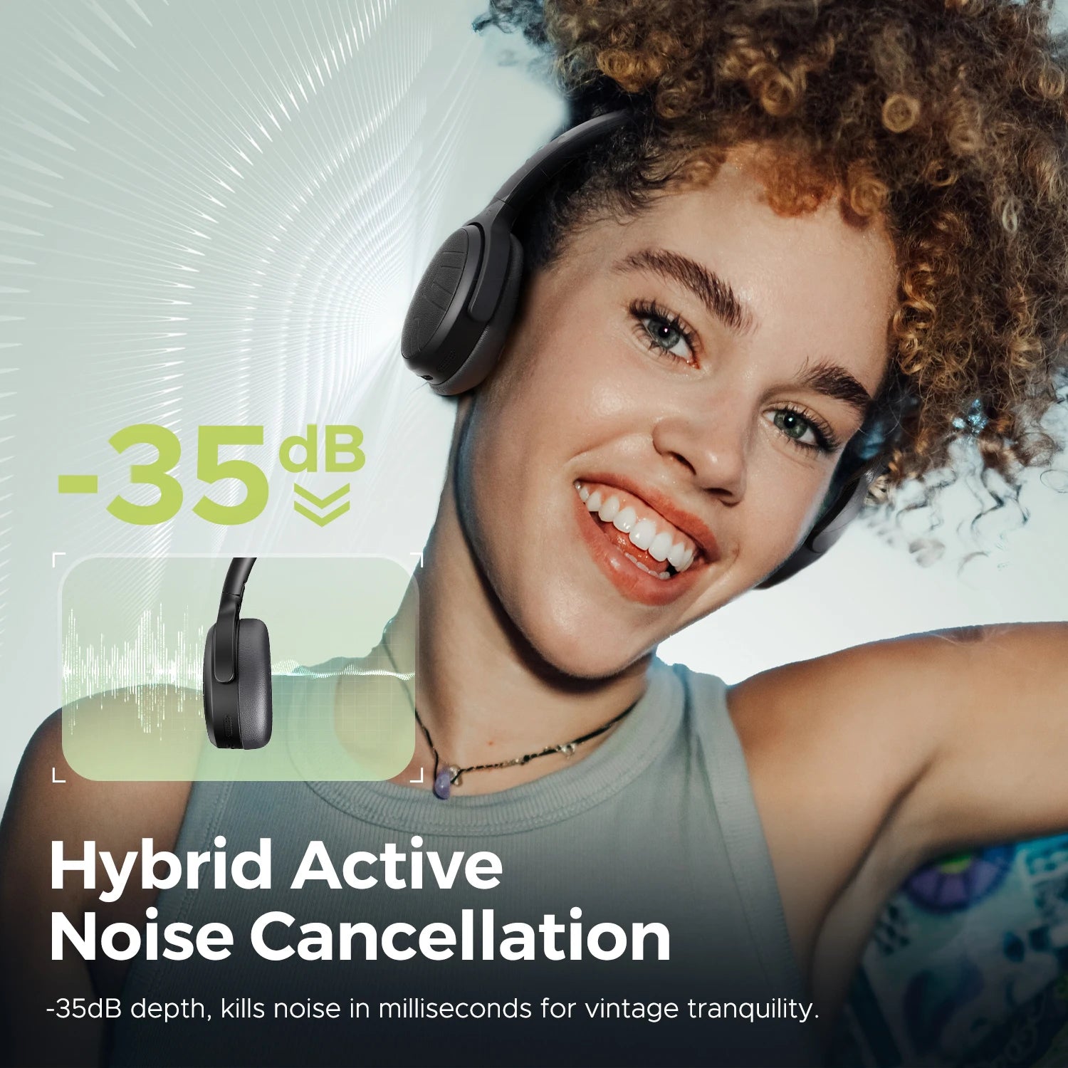 Space Lite Hybrid Active Noise Cancelling Wireless