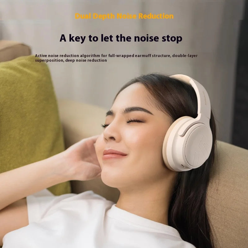 Space Pro Headphones Wireless with Microphone Active Noise Reduction