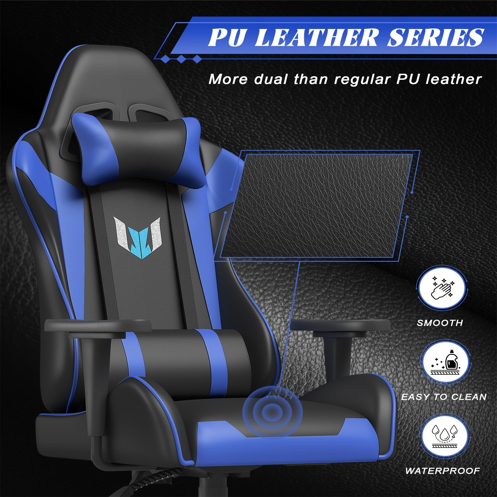 Adjustable Height Swivel Ergonomic Gaming Chair