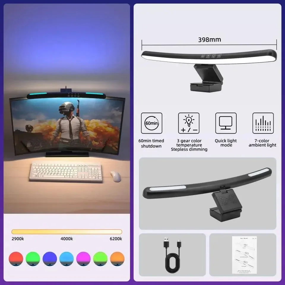 Monitor Light Bar Straight/Curved with RGB Backlight