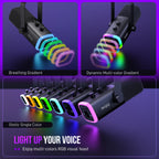 Dynamic Microphone with RGB Control/Headphone
