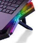 K40 RGB Laptop Cooler 6-fan with Adjustable Wind Speed Stand