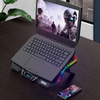 K40 RGB Laptop Cooler 6-fan with Adjustable Wind Speed Stand