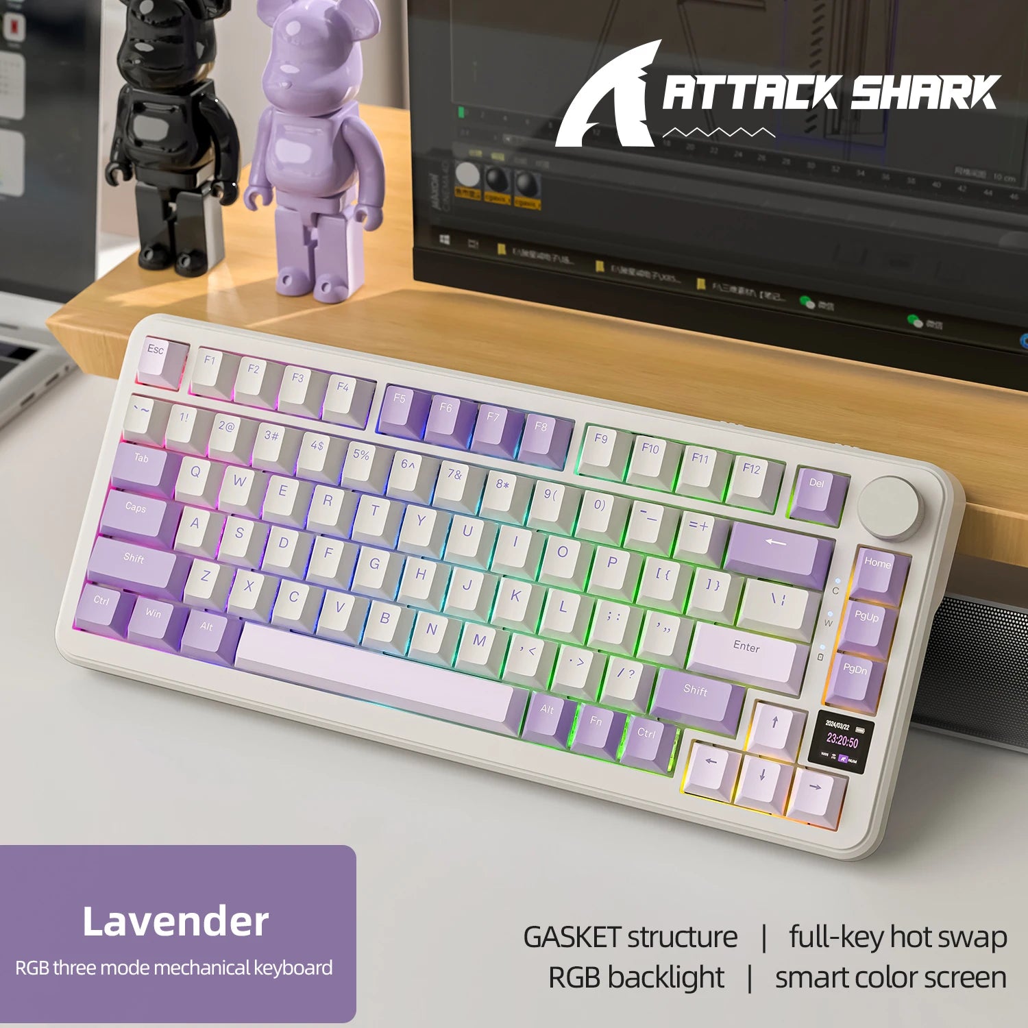 X85/X85Pro Wireless Mechanical Gaming Tri mode Keyboard