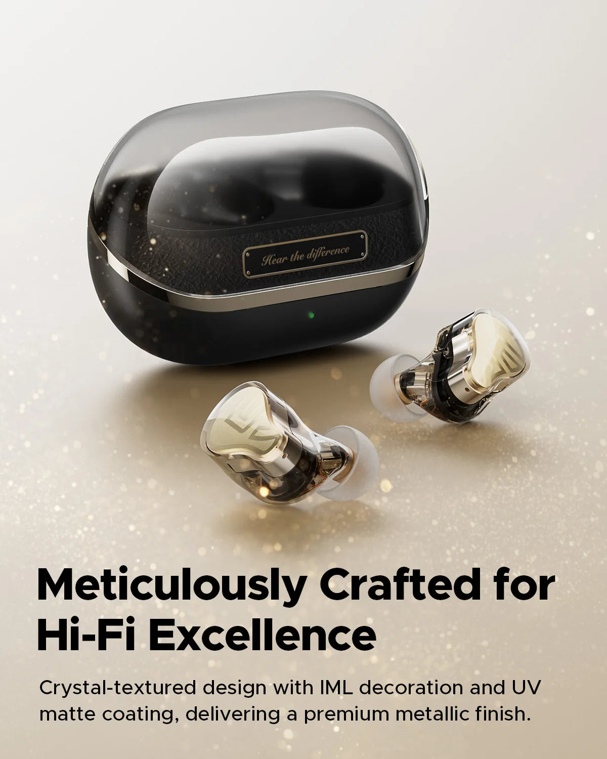 SH3 Hybrid 3 Driver Wireless Earbuds Bluetooth 5.4, 55dB Adaptive ANC, LDAC