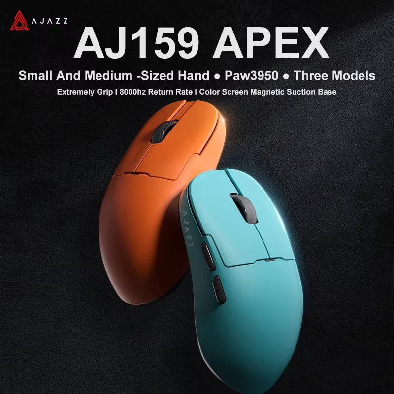 AJ159 Wireless Gamer Mouse with RGB Magnetic Charging Base