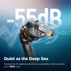 Air5 Pro Wireless Earphones 55 dB Adaptive Hybrid ANC Hi-Res LDAC