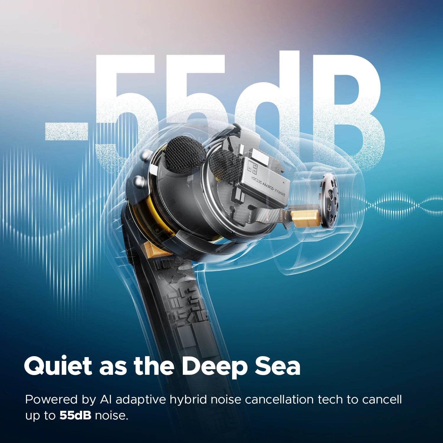 Air5 Pro Wireless Earphones 55 dB Adaptive Hybrid ANC Hi-Res LDAC