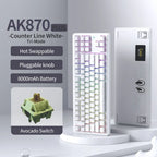 AK870 Plus Wireless TFT Screen Mechanical Keyboard
