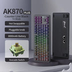 AK870 Plus Wireless TFT Screen Mechanical Keyboard