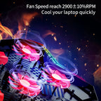 K40 RGB Laptop Cooler 6-fan with Adjustable Wind Speed Stand