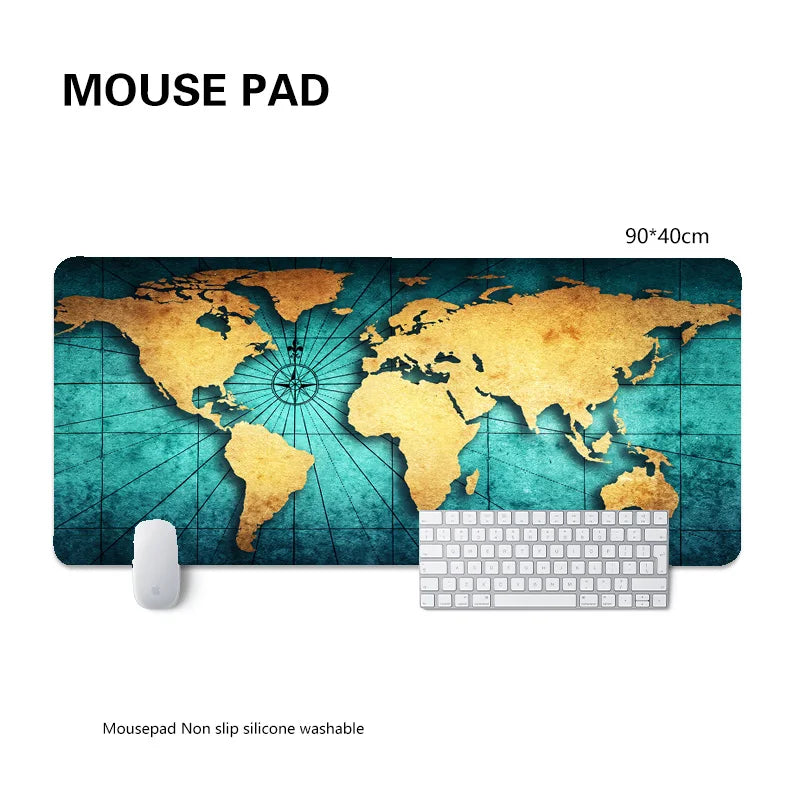 World map mouse pad