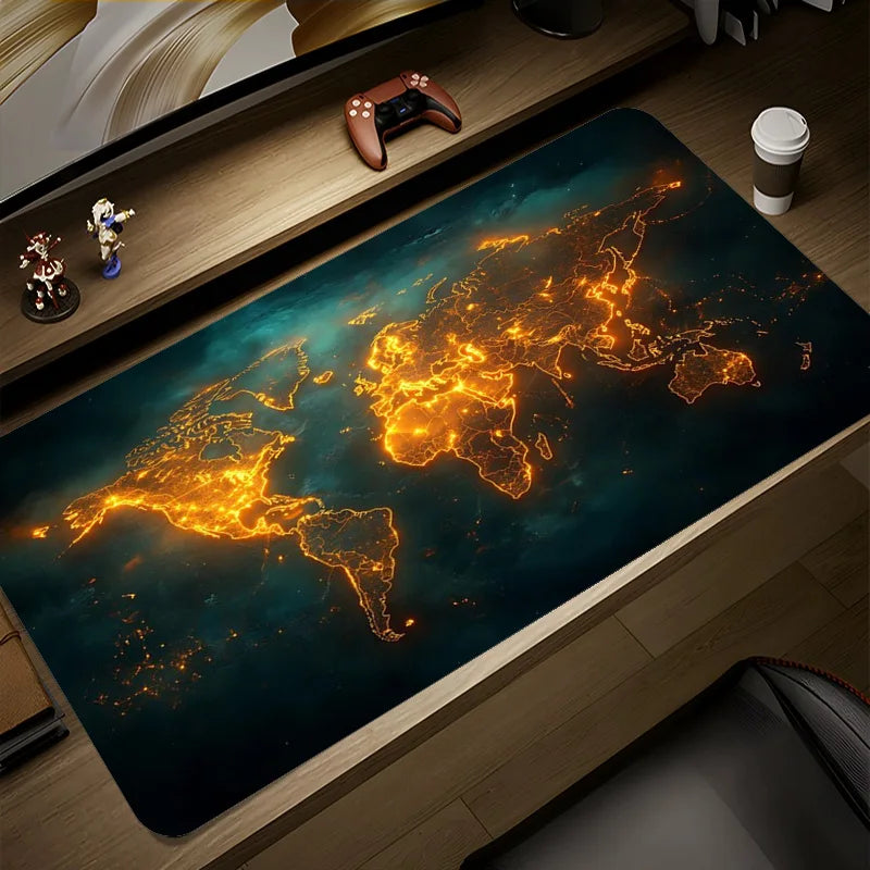 World map mouse pad
