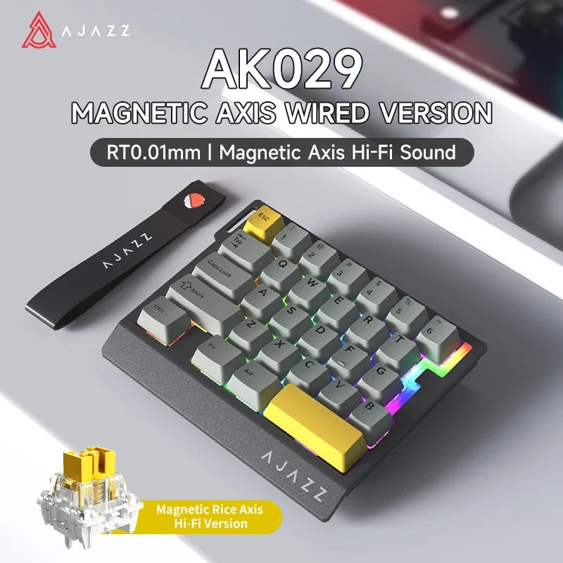 AK029 Single-hand Magnetic Axis Mechanical wired Keyboard