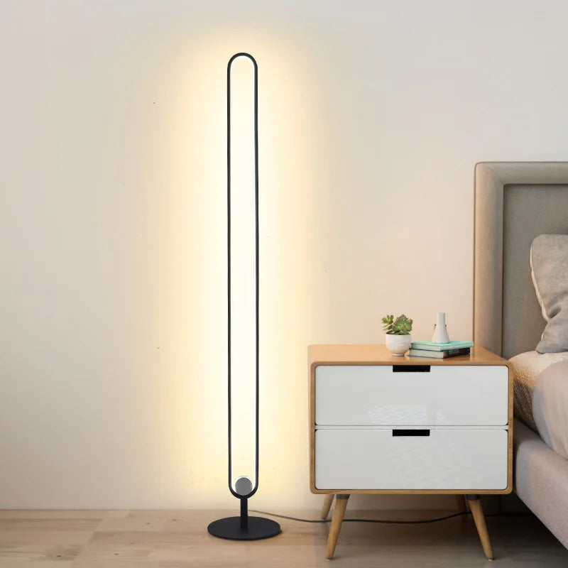 Modern RGB Remote Minimalist LED Floor Lamps Alexa Standing Lamp