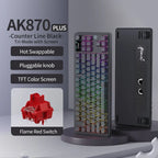AK870 Plus Wireless TFT Screen Mechanical Keyboard
