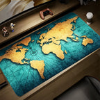 World map mouse pad