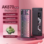 AK870 Plus Wireless TFT Screen Mechanical Keyboard