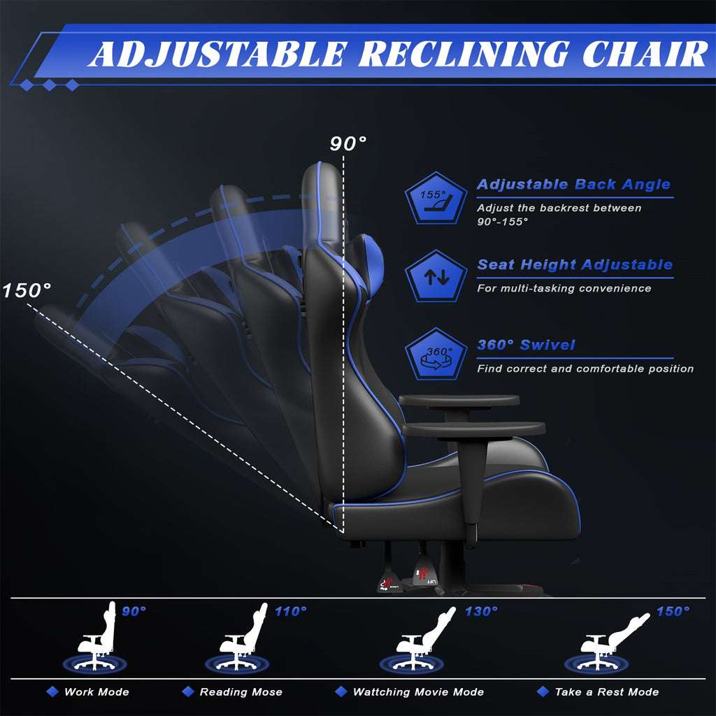 Adjustable Height Swivel Ergonomic Gaming Chair